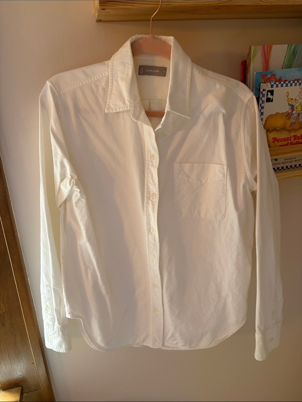 Everlane White Long-Sleeve Button Down Oxford Shirt